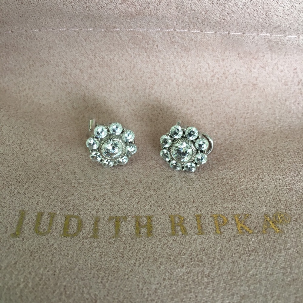 Authentic Judith Ripka Sterling Silver Earrings - Picture 4 of 7